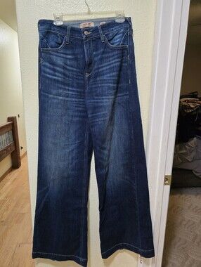 Ariat Women's High-Rise Wide Leg Jeans - Dark Blue Wash